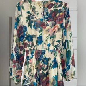 Haute Hippie Floral Chiffon Dress